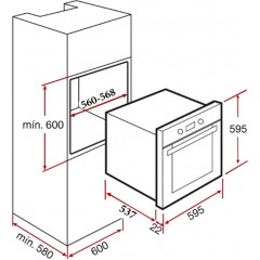 Teka HSB 644 SS Φούρνος Ανω Πάγκου Teka HSB 644 SS Φούρνος Ανω Πάγκου